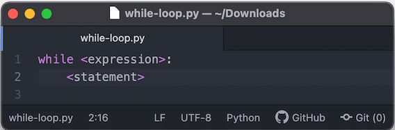 Python mientras bucle