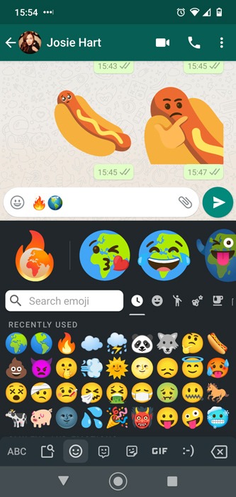 Android Emoji Combos Gboard Hot Dog