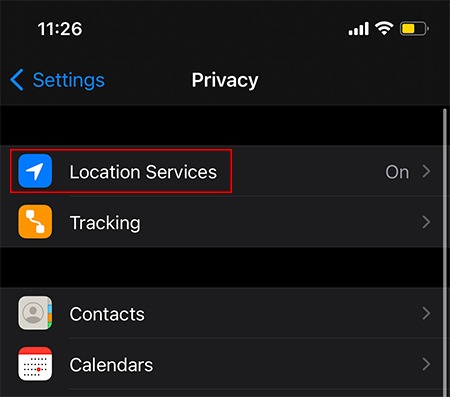 Servicios de ubicación de Safari de acceso a bloques