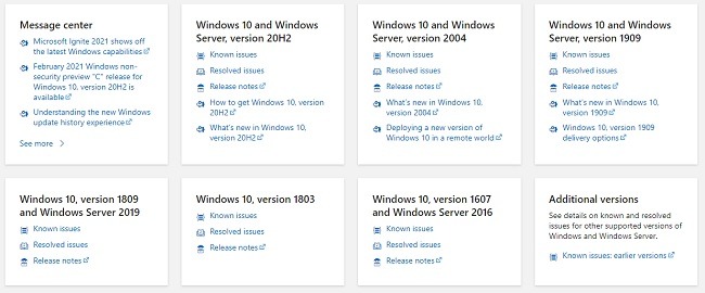 Solución de problemas de instalación de la actualización de Windows 10 Estado de la versión
