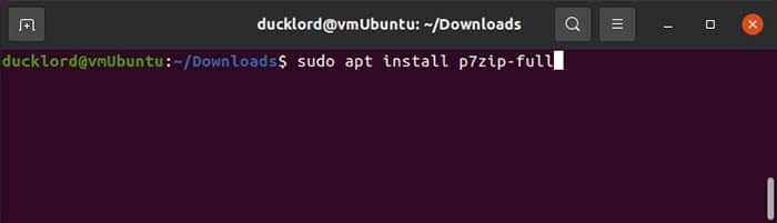 Comprimir archivos divididos en Ubuntu Instalar P7zip