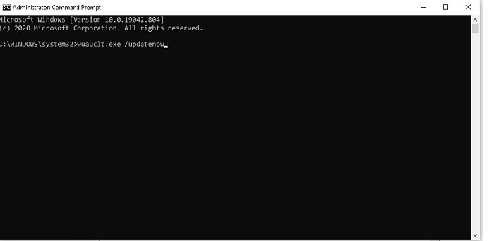 Actualizar Windows 10 Command Prompt Forzar descarga