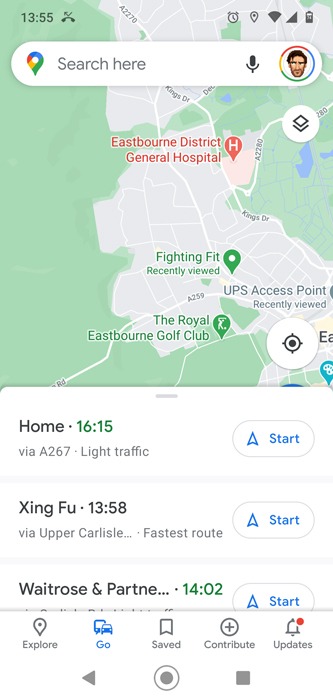 Guardar ruta Ruta fijada en Google Maps