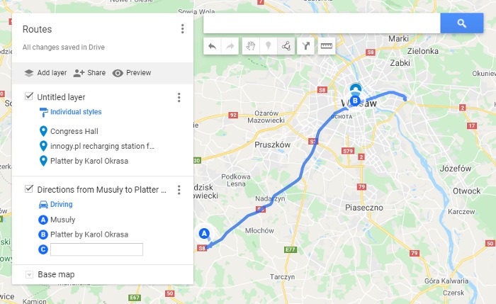 Cómo guardar la ruta en Google Maps My Maps
