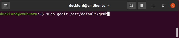Acelerar Ubuntu Gedit Grub
