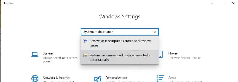 Mantenimiento del sistema de Windows que no responde