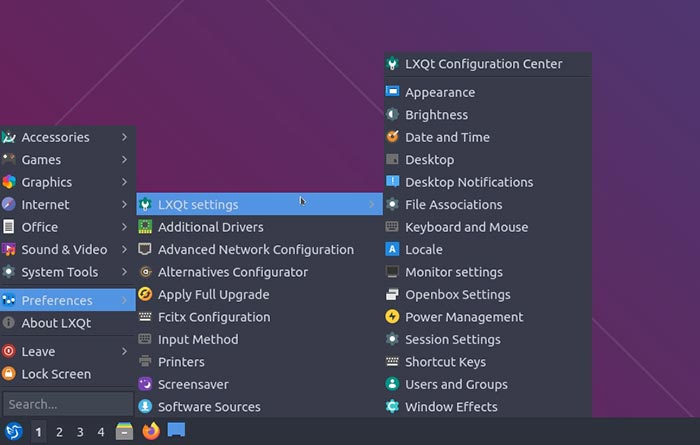 Lubuntu 20 10 Mte Review Centro de configuración de Lxqt