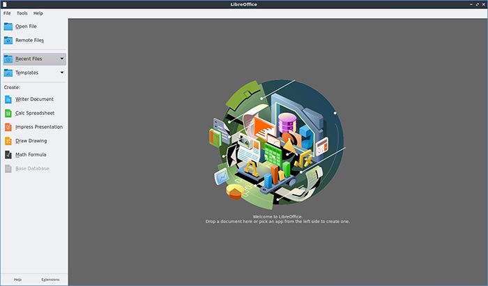 Software de revisión Lubuntu 20 10 Mte Libreoffice