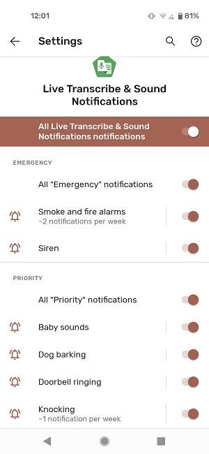 Cómo configurar la alarma de emergencia Desactivar Android Seleccionar notificaciones