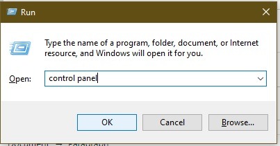 Maneras de abrir el Panel de control en Windows 10 Ejecutar