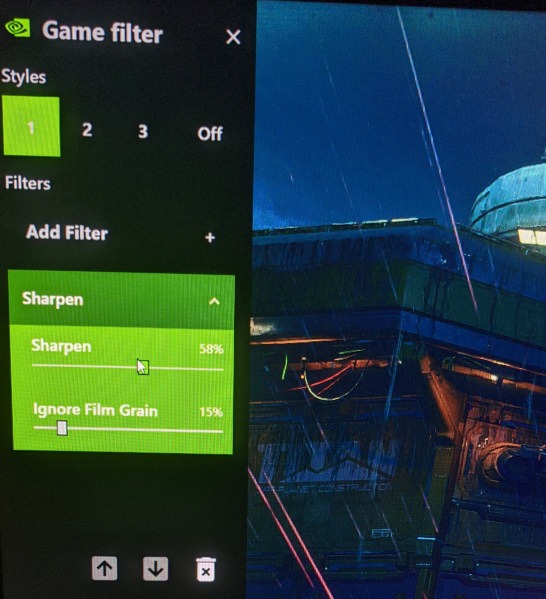 Imagen de superposición de filtros de filtros de juegos de Nvidia