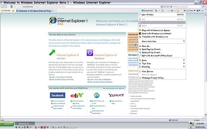 Navegador Microsoft Internet Explorer