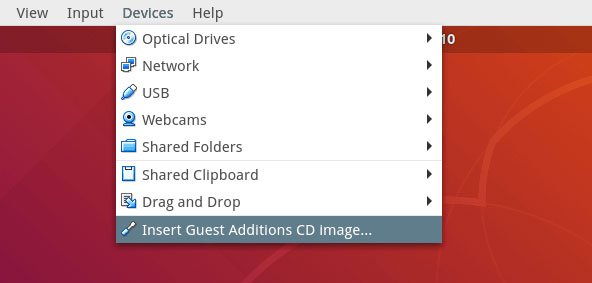 Adiciones de invitado de Virtualbox Adiciones de invitado de Ubuntu