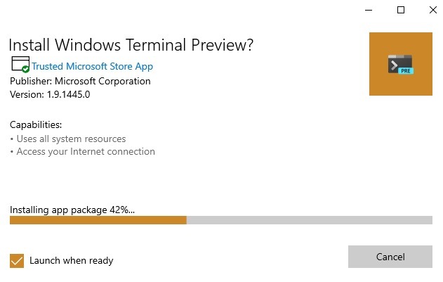 Terminal de Windows Instalación de la aplicación Github
