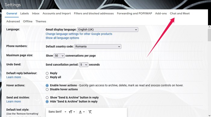 Cómo activar la opción de salas de chat de escritorio de Gmail de Google Chat