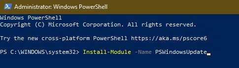Cómo ocultar actualizaciones usando Powershell en el módulo Powershell de Windows 10