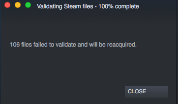 Steam intentará validar todos los archivos en su caché local y volverá a descargar cualquier archivo que falte o se haya dañado.
