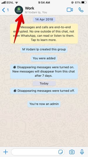 Información del grupo de Whatsapp Iphone