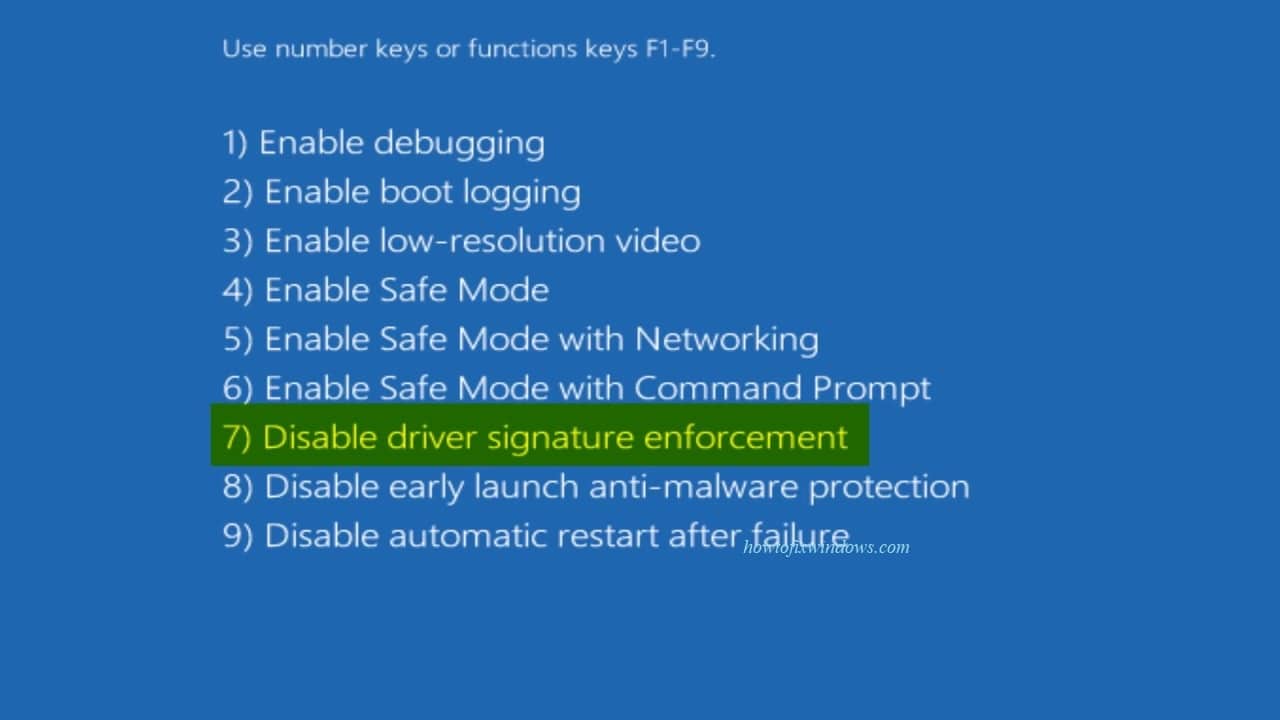 Deshabilitar la aplicación de la firma del controlador en Windows 10