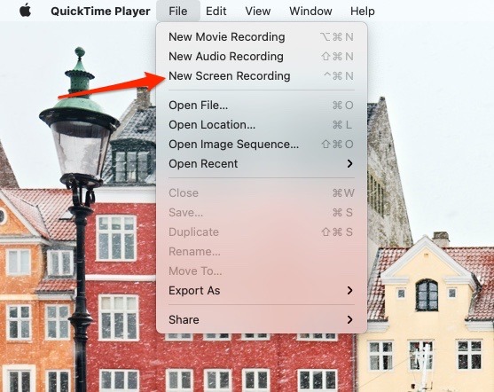 Preferencias del sistema Mac Grabación de pantalla Quicktime