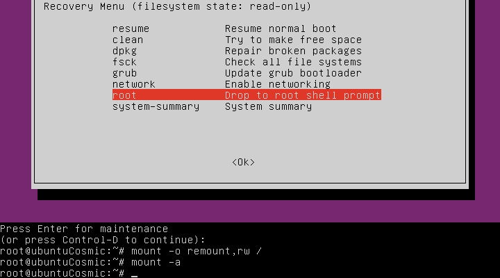 Vuelva a montar sus unidades como root en Ubuntu