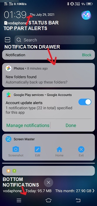 Administrar notificaciones Tipos de notificaciones del sistema Android