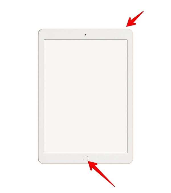 Botón de inicio del iPad de reinicio completo