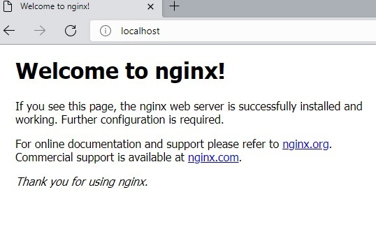 Programa de ejecución de Windows Nginx