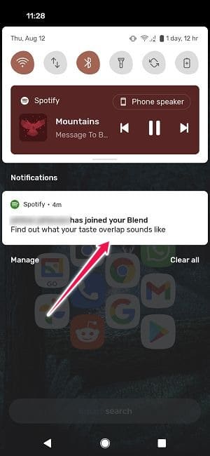 Cómo crear una notificación de lista de reproducción de mezcla de Spotify