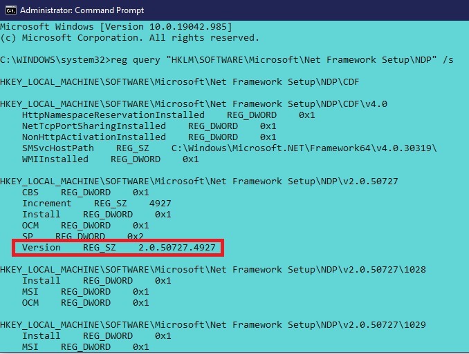 Cómo instalar Net Framework 20 30 35 en el comando de Windows 10