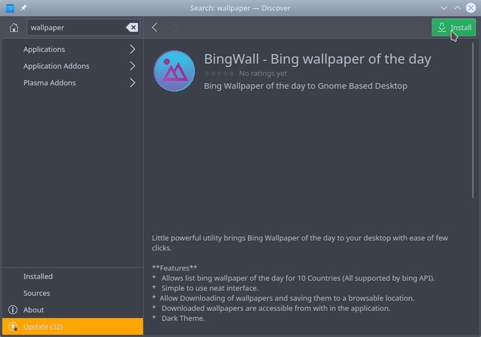 La mejor instalación de Bingwall para cambiar fondos de pantalla de Linux