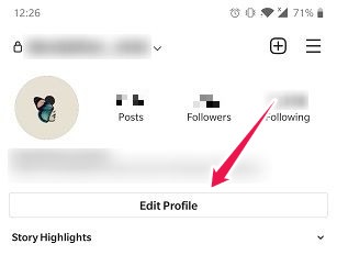 Cómo agregar un enlace en la historia de Instagram Editar perfil