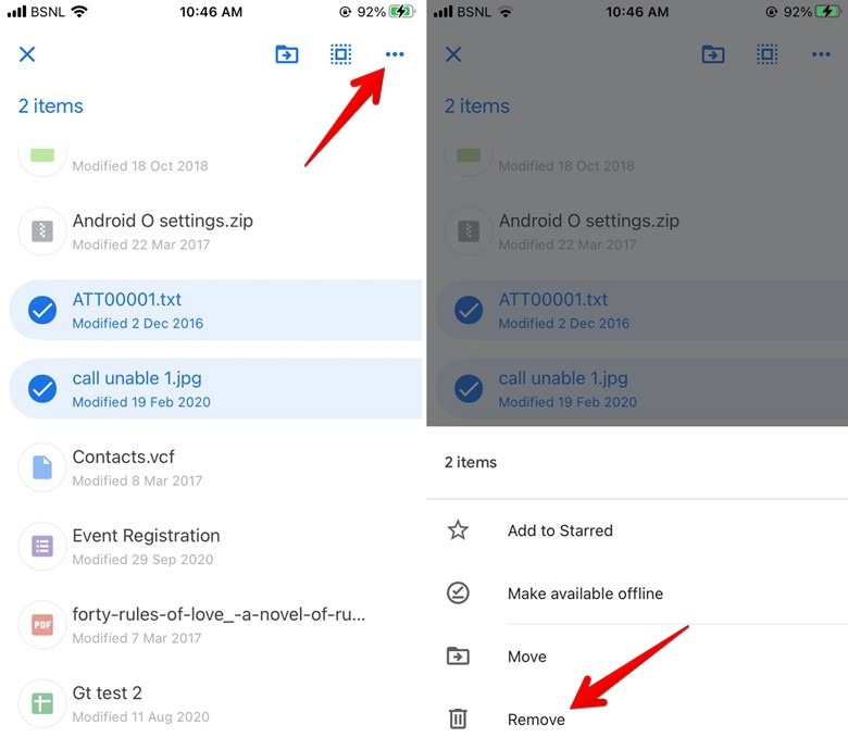 Google Drive Eliminar archivos Múltiples dispositivos móviles