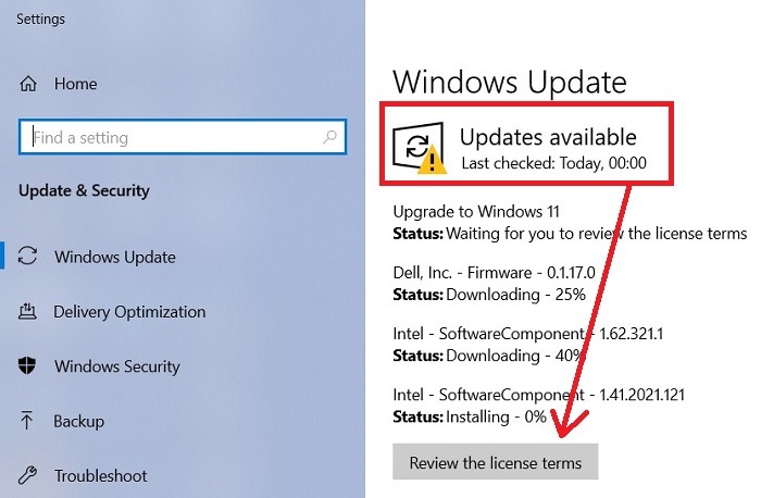 Windows11 Revierte la actualización de Windows10 a Windows11 nuevamente