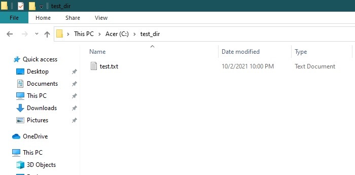 Wsl Install Create Directory File Created Verified