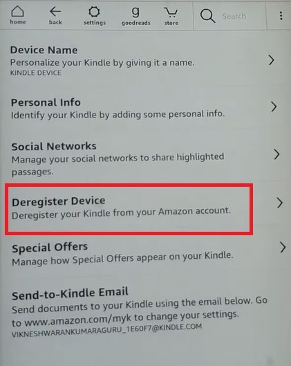 How To Use Kindle Without An Amazon Account Deregister Account Deregister