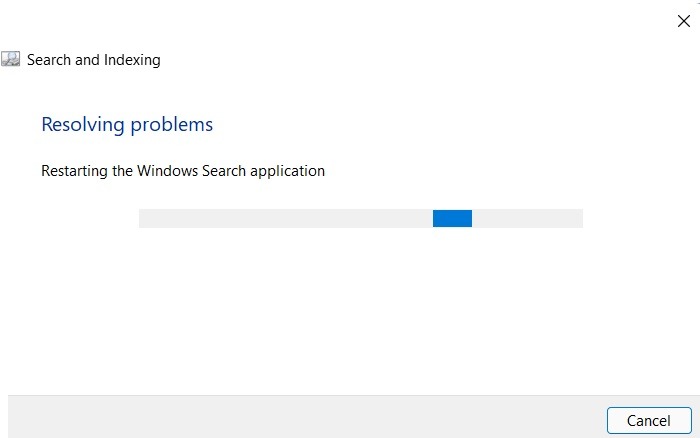 Windows11 Stuck Search Resolución de problemas
