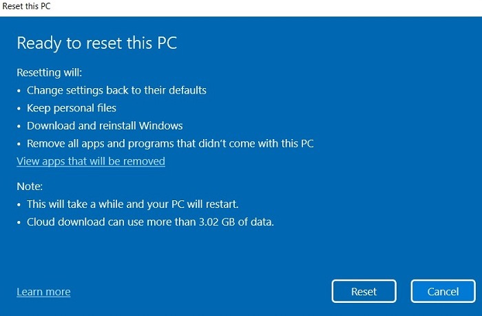 Windows11 Búsqueda atascada Restablecer Listo para hacer