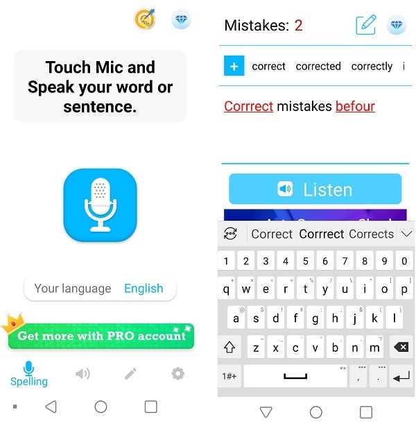 Las mejores aplicaciones de gramática para Android Correct Speak