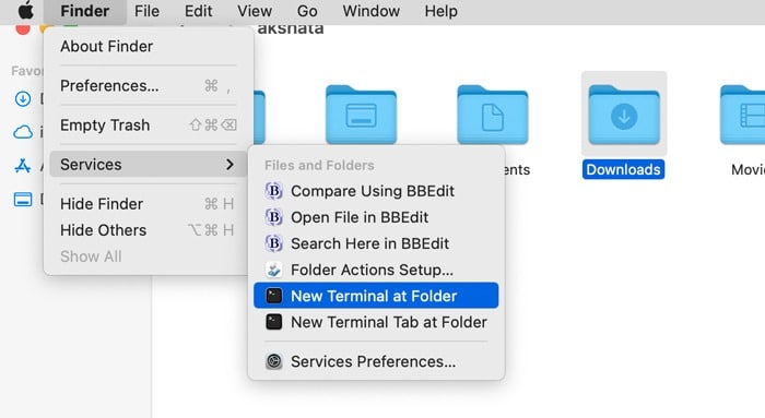 Inicie Any Folder Mac Terminal New Terminal en la carpeta 2