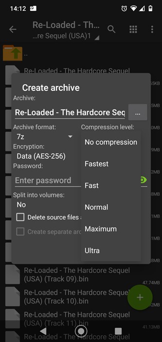 Pack Unpack Files Android 7z Zip Rar Zarchiver