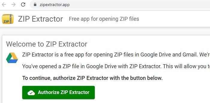 Autorizar Zip Rar Google Drive Zipextractor