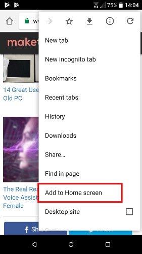 crear-accesos directos a la pantalla de inicio-aplicaciones-android-chrome