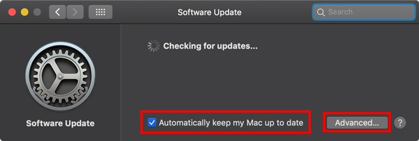 Actualizaciones automáticas de Macos Habilitar actualizaciones