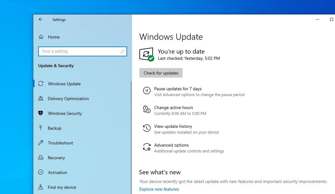 Actualización de Windows 10  