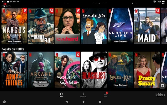 Descargar contenido de Netflix sin conexión Inicio de Android