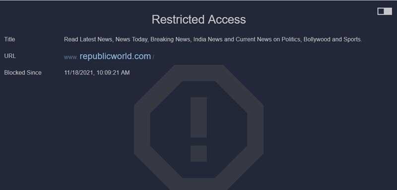 Bloquear sitios web Firefox Add On Restricted Access