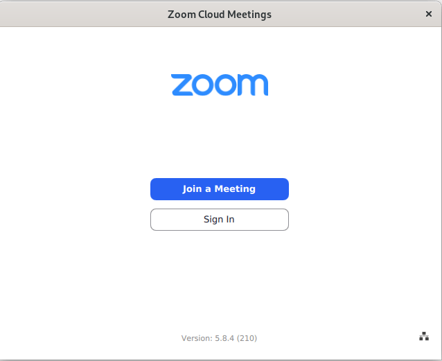Lanzamiento de la aplicación Zoom Fedora