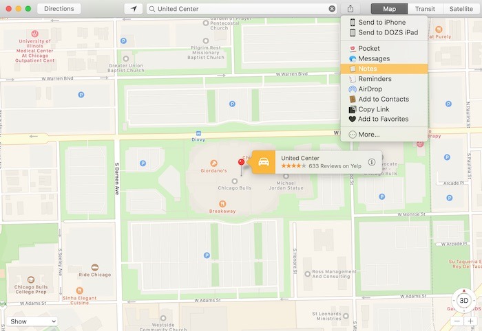 Comenzar Notas Mac Maps Compartir