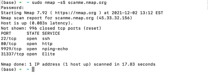 Cómo escanear el terminal de red local Nmap Nmap Stealth